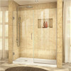 Dreamline Unidoor Plus 58.5 To 59 In. X 72 In. Frameless Hinged Shower Door In Brushed Nickel