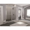 Newport 42 In. To 43.625 In. X 70 In. Framed Sliding Shower Door With Towel Bar In Chrome With Aquatex Glass