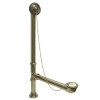 Kingston Brass Claw Foot 1-1/2 In. O.D. Brass Leg Tub Drain With Chain And Stopper In Brushed Nickel