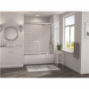 Coastal Shower Doors Paragon 3/16 B 64 In. X 57 In. Semi-Framed Sliding Tub Door With Towel Bar In Chrome And Clear Glass