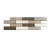 Aspect Subway Matted 12 In. X 4 In. Rustic Clay Glass Decorative Tile Backsplash (3-Pack)