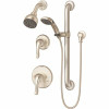 Symmons Origins 2-Handle 1-Spray Dual Showerhead And Handheld Showerhead In Satin Nickel (Valve Included)