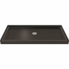 Dreamline Slimline 36 In. D X 60 In. W Single Threshold Shower Base In Black With Center Drain