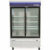 Norpole 53 In. W 45 Cu. Ft. Glass Door Commercial Refrigerator In White And Black