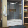 Dreamline Enigma Air 56 In. To 60 In. X 62 In. Frameless Sliding Tub Door In Polished Stainless Steel