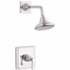 Kohler Pinstripe 1-Spray 6.7 In. Single Wall Mount Fixed Shower Head In Polished Chrome