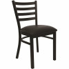 Flash Furniture Hercules Series Black Ladder Back Metal Restaurant Chair With Black Vinyl Seat