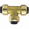 Tectite 1/4 In. Brass Push-To-Connect Tee Fitting