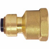 Tectite 1/4 In. (3/8 In. ) Brass Push-To-Connect X 1/2 In. Female Pipe Thread Reducing Adapter