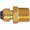 Tectite 1/4 In. (3/8 In. ) Brass Push-To-Connect X 1/2 In. Male Pipe Thread Reducing Adapter