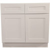 Design House Brookings Plywood Ready To Assemble Shaker 36X34.5X24 In. 2-Door 2-Drawer Base Kitchen Cabinet In White