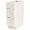 Design House Brookings Plywood Ready To Assemble Shaker 15X34.5X24 In. 3-Drawer Base Kitchen Cabinet In White