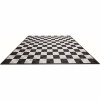 Swisstrax Black And White Checkered Double Car Pad Ribtrax Modular Tile Flooring (268 Sq. Ft./Case)