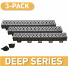 Deep Series 5.4 In. W X 5.4 In. D X 39.4 In. L Trench And Channel Drain Kit W/ Stainless Steel Grate (3-Pack | 9.8 Ft)