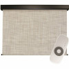 Seasun Carmel Cordless Uv Blocking Motorized Pvc Premium Exterior Roller Shade 48 In. W X 96 In. L