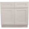 Design House Brookings Plywood Assembled Shaker 42X34.5X24 In. 2-Door 2-Drawer Base Kitchen Cabinet In White
