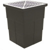 18 In. X 14 In. Storm Water Pit And Catch Basin For Modular Trench And Channel Drain Systems With Aluminum Grate