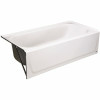 Bootz Industries Maui 60 In. Left Drain Rectangular Alcove Soaking Bathtub In White