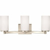 Sea Gull Lighting Hettinger 3-Light Brushed Nickel Led Vanity Light Bar Bath Light With Led Bulbs