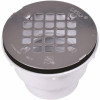Oatey Round Gray Pvc Shower Drain With 4-1/4 In. Round Snap-In Stainless Steel Drain Cover - 303864612