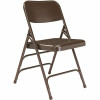 National Public Seating Brown Metal Stackable Folding Chair (Set Of 4)