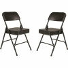 National Public Seating 3200 Series Premium 2 In. Vinyl Upholstered Double Hinge Folding Chair, Black (Pack Of 2)