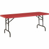 National Public Seating 72 in. Red Plastic Adjustable Height Folding High Top Table National Public Seating 72 in. Red Plastic Adjustable Height Folding High Top Table