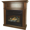 Pleasant Hearth 27,500 Btu 42 In. Convertible Ventless Natural Gas Fireplace In Cherry