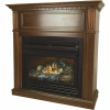 Pleasant Hearth 27,500 Btu 42 In. Convertible Ventless Propane Gas Fireplace In Cherry