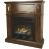 Pleasant Hearth 20,000 Btu 36 In. Compact Convertible Ventless Natural Gas Fireplace In Cherry