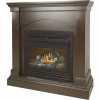 Pleasant Hearth 20,000 Btu 36 In. Compact Convertible Ventless Propane Gas Fireplace In Tobacco