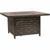 Fire Sense Armstrong 42 In. X 24 In. Square Cast Aluminum Lpg Fire Pit Table In Antique Bronze