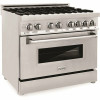Zline Kitchen And Bath Zline 36 In. 4.6 Cu. Ft. Dual Fuel Range With Gas Stove And Electric Oven In Stainless Steel (Ra36)