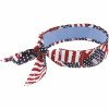 Ergodyne Chill-Its Stars And Stripes Evaporative Cooling Bandana Tie With Cooling Towel