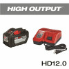 Milwaukee M18 18-Volt Lithium-Ion High Output Battery Pack 12.0 Ah And Rapid Charger Starter Kit