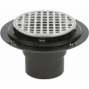 Oatey Round Gray Pvc Shower Drain With 4-3/16 In. Round Screw-In Chrome Drain Cover