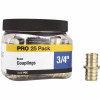 Apollo 3/4 In. Brass Pex Coupling Pro Pack (25-Pack)