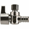 Apollo 1/2 In. Chrome-Plated Brass Pex Barb X 1/4 In. Compression Quarter-Turn Angle Stop Valve