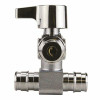 Apollo 1/2 In. Chrome-Plated Brass Pex-A Barb X 1/4 In. Compression Quarter-Turn Icemaker Tee Valve