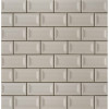 Msi Gray Inverted Beveled 3 In. X 6 In. Glossy Ceramic Gray Subway Wall Tile (1 Sq. Ft./Case)