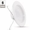 5/6 In. 120-Watt Equivalent Daylight (5000K) Cec Integrated Led Retrofit White Recessed Light Trim Downlight (6-Pack)