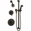 Symmons Dia 2-Handle 1-Spray Shower Trim With 1-Spray Hand Shower In Matte Black (Valves Not Included)