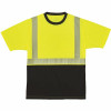 Ergodyne Glowear X-Large Hi Vis Lime/Black Front Performance T-Shirt