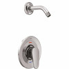 Cleveland Faucet Group Edgestone Lever 1-Handle Wall Mount Shower Trim Kit In Chrome Valve And Showerhead Not Included