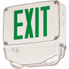 Compass 33.6-Watt Integrated Led White/Green Cold Temperature Em/Double-Face Exit Sign, Wet Location