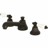 Kingston Brass Metropolitan Porcelain Lever 8 in. Widespread 2-Handle Bathroom Faucet in Matte Black