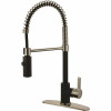 Kingston Brass Contemporary Single-Handle Pull-Down Sprayer Kitchen Faucet In Black And Brushed Nickel