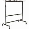 Carnegy Avenue Steel 4-Wheeled Hanging Folding Chair And Table Dolly In Black