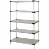 Quantum Storage Systems Chrome 4-Tier Chrome Wire Shelving Unit (36 In. W X 54 In. H X 18 In. D)