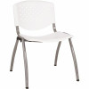 Carnegy Avenue Plastic Stackable Chair in White 308675983